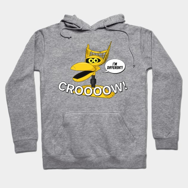 MST3K Crow "Croooow!" and "I'm Different" Hoodie by Pandoramonium